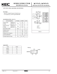 Datasheet BCV71 manufacturer KEC